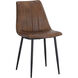 Drew Black / Bravo Cognac Dining Chair, Set Of 2